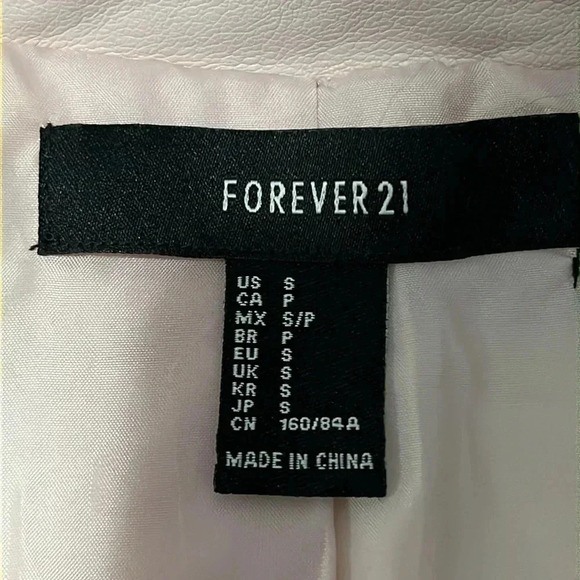 Forever 21 Moto Crop Faux Leather Jacket - Picture 13 of 14